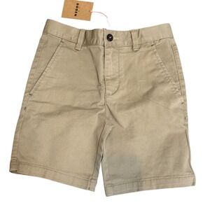 Boden Boys Khaki Shorts, Adjustable Waist, Classic Chino Style, Everyday Wear